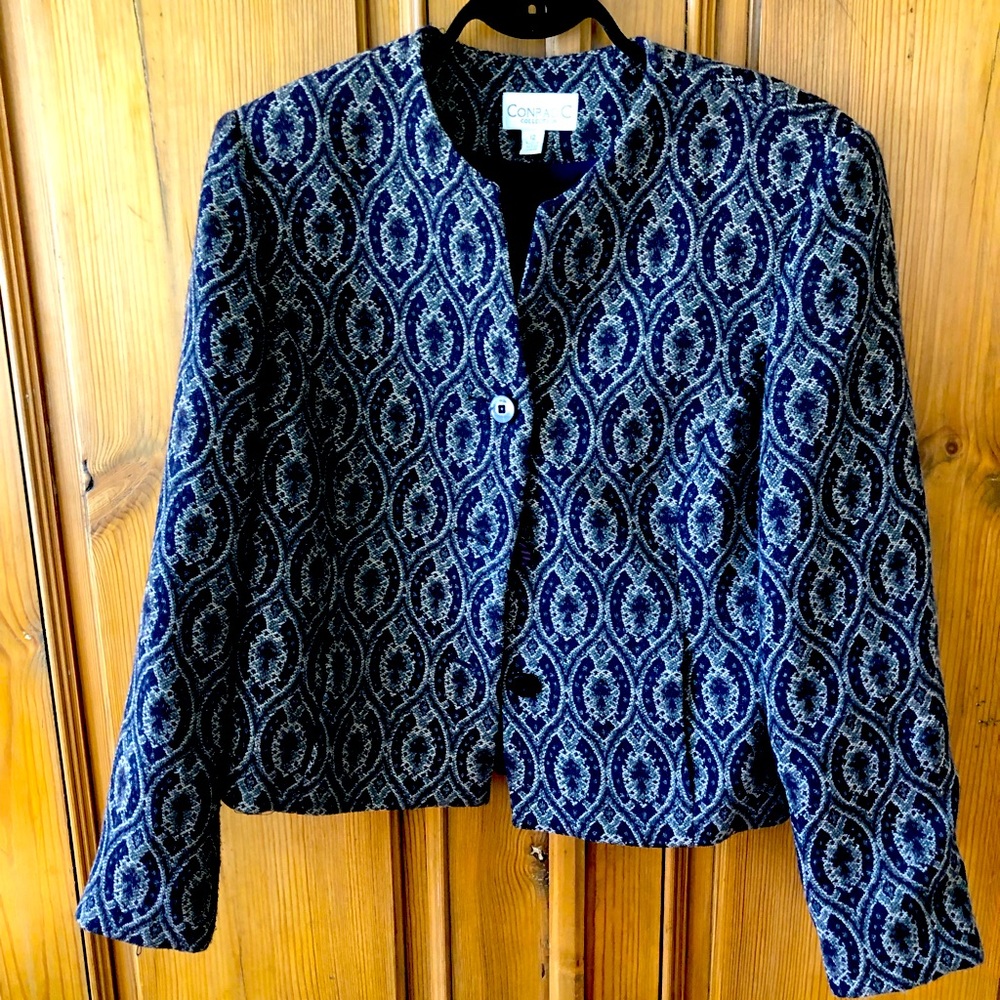 Conrad Jacket. Four button closure. Size 12.